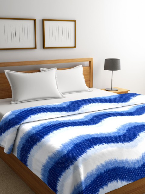 

Portico New York Blue Abstract AC Room 300 GSM Double Bed Blanket