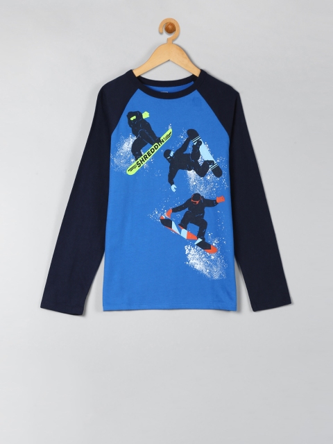 

GAP Boys Blue Printed T-shirt