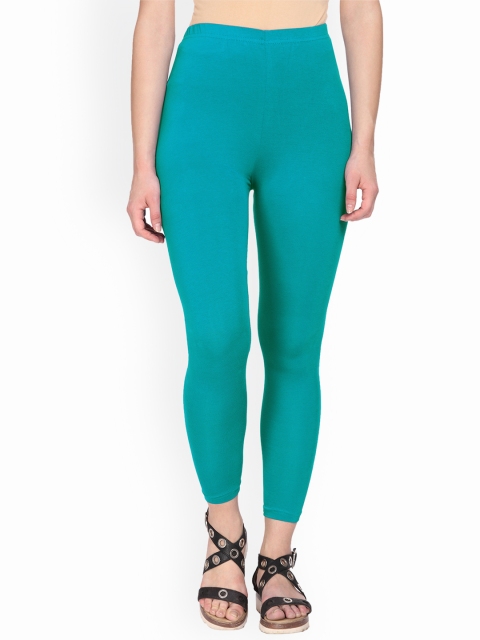 

Alena Women Teal Green Solid Ankle-Length Leggings
