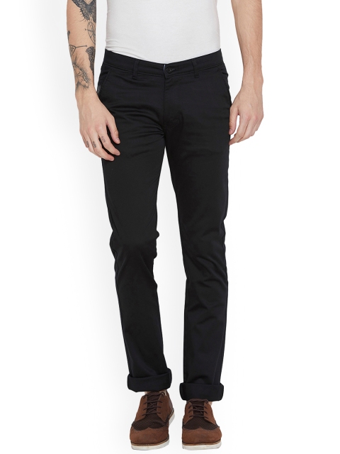 

Duke Men Black Slim Fit Solid Chinos