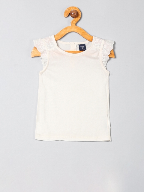 

GAP Girls White Solid Top
