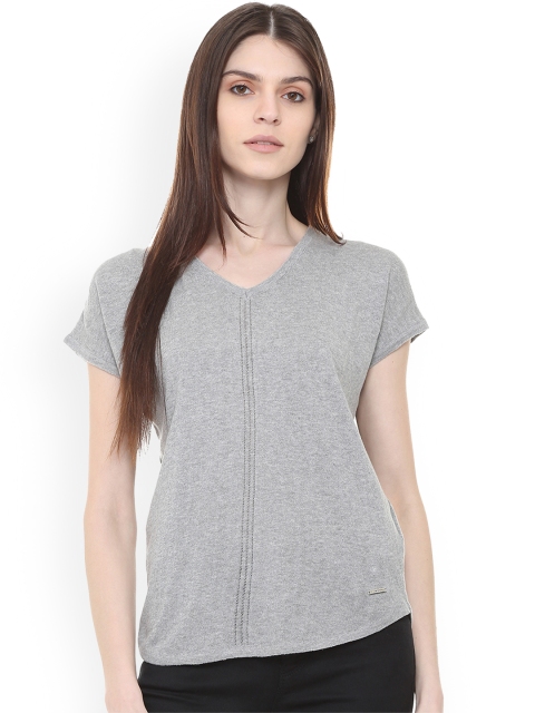 

Van Heusen Woman Grey Solid Top