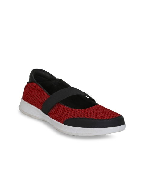 

Get Glamr Women Red Woven Design Slip-On Sneakers