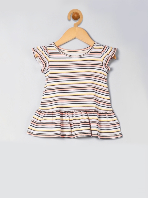 GAP Girls Multicoloured Striped Peplum Top, Multi