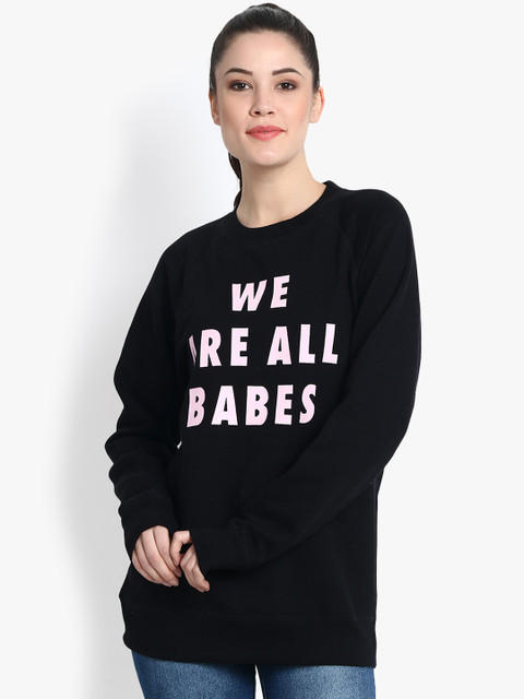 

Kotty Women Black Printed Sweatshirt