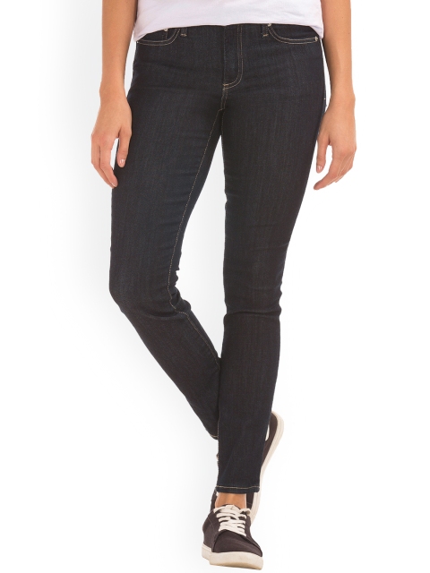 GAP Women Blue Slim Fit Mid-Rise Clean Look Stretchable Jeans