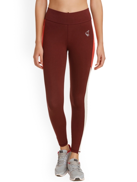 

Zelocity by Zivame Women Brown Ankle-Length Leggings, Maroon