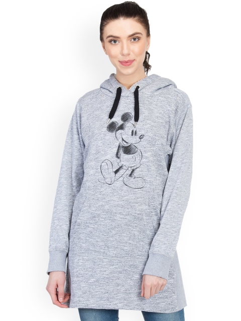 

Kotty Women Grey Printed Longline Sweatshirt