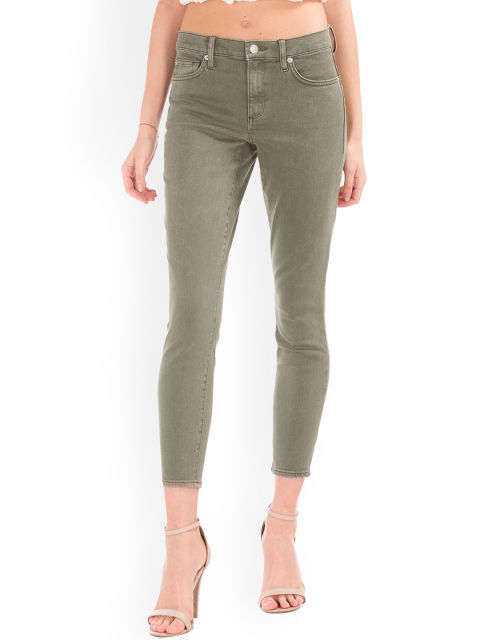 

GAP Women Olive Green Skinny Fit Mid-Rise Clean Look Jeans