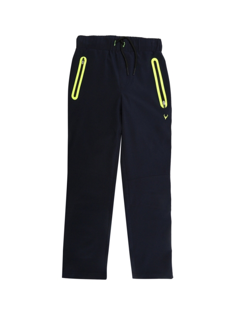 

Allen Solly Junior Boys Navy Blue Solid Stright-Fit Trackpant