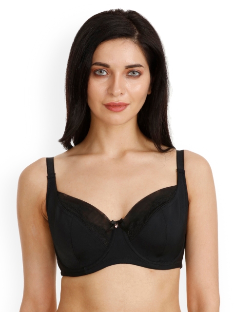 

Zivame Black Solid Underwired Non Padded T-shirt Bra