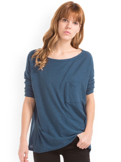 

GAP Women Boat Neck Long Sleeve Tee, Blue