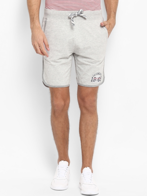 

KVL Men Grey Solid Regular Fit Regular Shorts