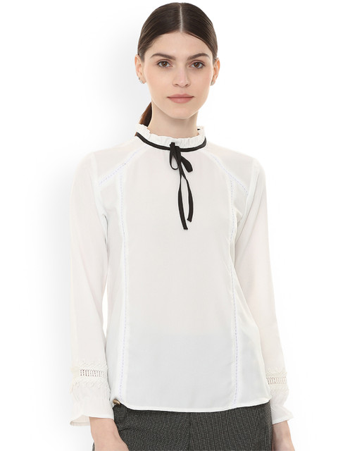

Van Heusen Woman White Solid Top