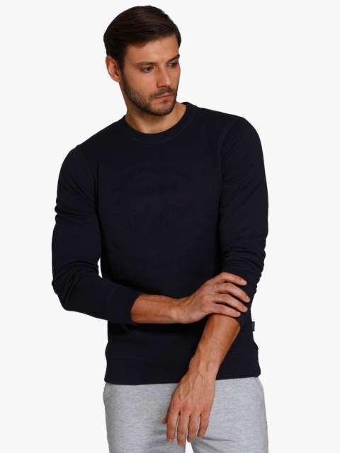 

Navy Blue Solid Sweatshirt