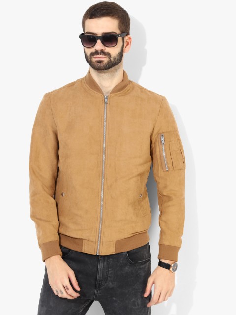 

Brown Solid Casual Jacket