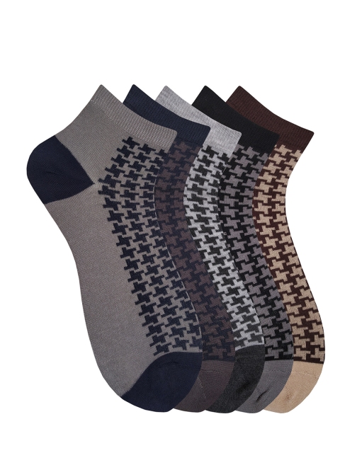 

Fontana Unisex Pack of 5 Patterned Ankle-Length Socks, Multi
