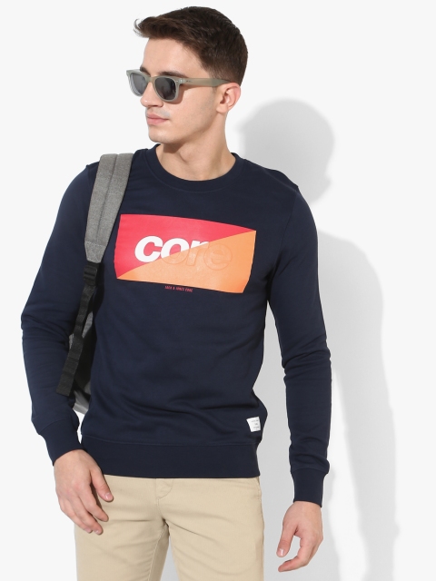

Navy Blue Printed Sweatshirt
