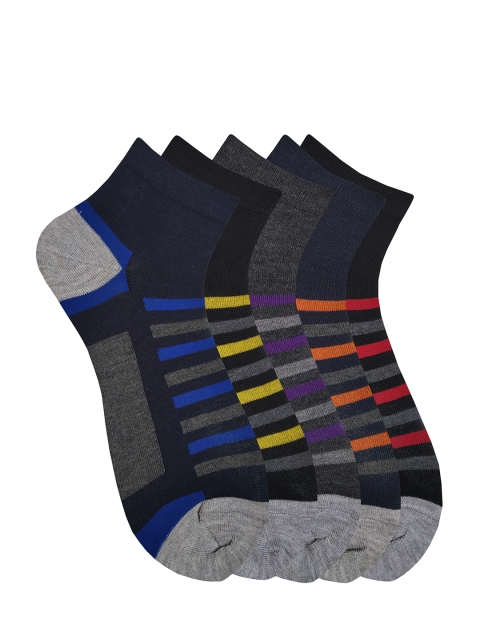 

Fontana Unisex Pack of 5 Patterned Ankle-Length Socks, Multi