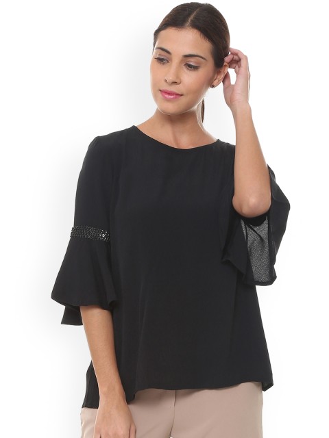 

Van Heusen Woman Women Black Solid Top