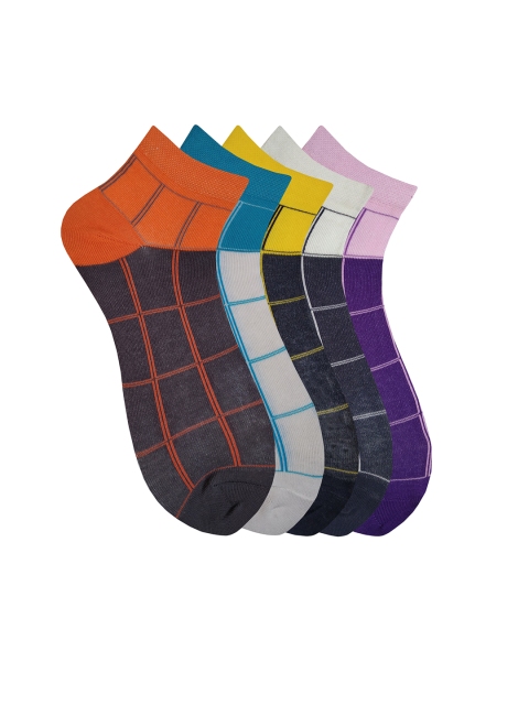 

Fontana Unisex Pack of 5 Patterned Ankle-Length Socks, Multi