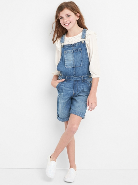

GAP Girls Blue Denim Shortalls