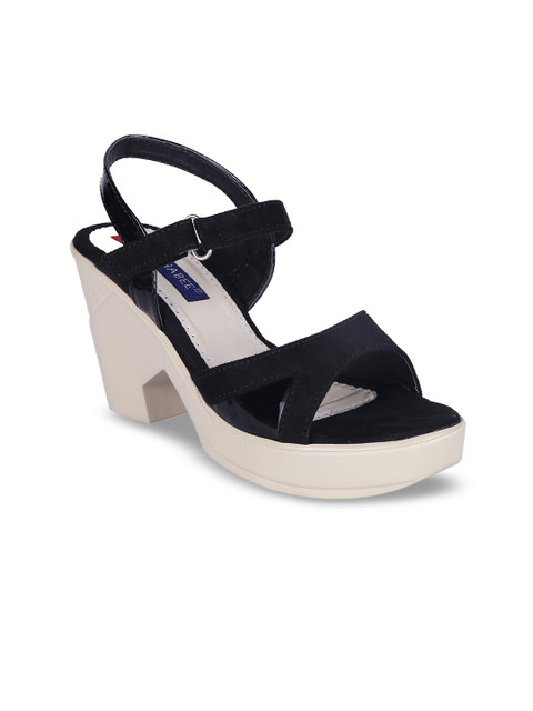 

MSC Women Black Solid Sandals