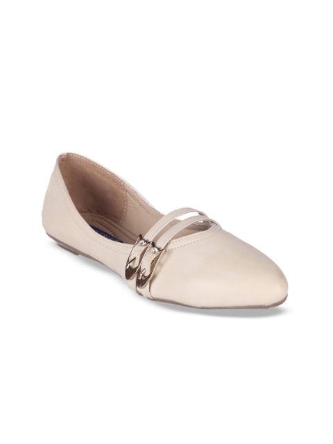 

MSC Women Peach-Coloured Solid Synthetic Ballerinas