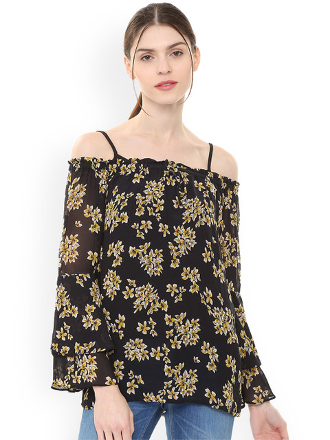 

Allen Solly Woman Black Printed A-Line Top