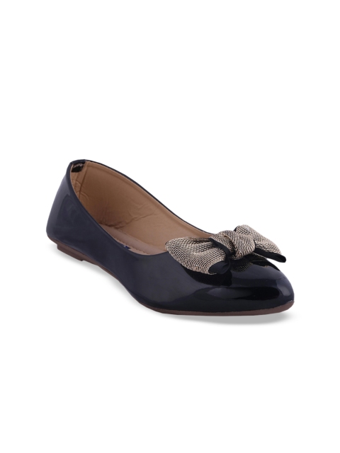 

MSC Women Black Solid Synthetic Ballerinas