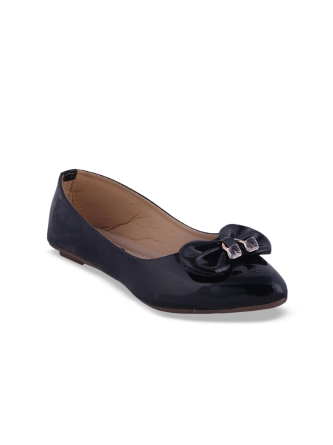 

MSC Women Black Solid Synthetic Ballerinas