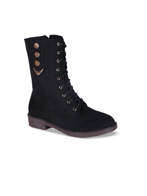 

MSC Women Black Solid Heeled Boots
