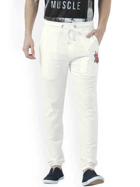 

Marvel by Wear Your Mind Men White Solid Straight-Fit Joggers