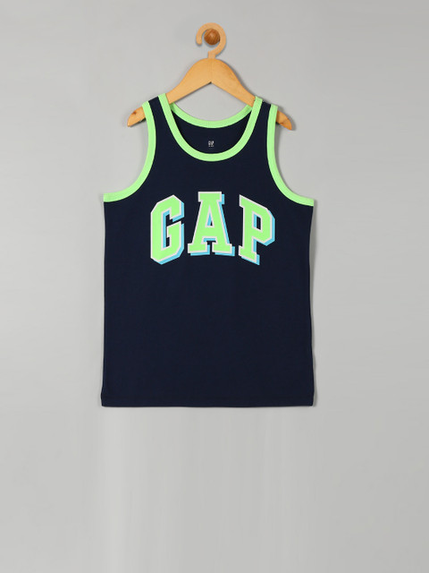 

GAP Boys Blue Printed Round Neck T-shirt