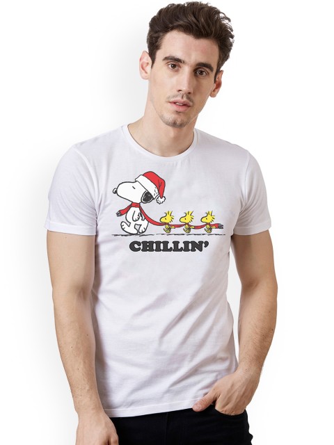 

Peanuts By Free Authority White Men's Half Sleeve T-Shirt