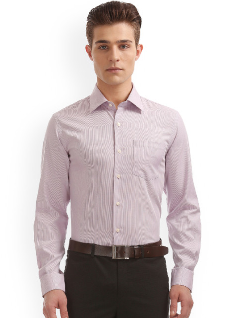 

Arrow Men Pink Slim Fit Striped Formal Shirt