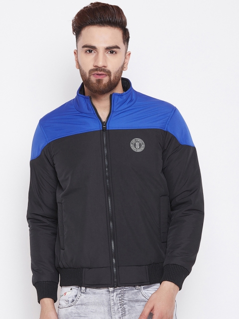 

Duke Men Black & Blue Colourblocked Lightweight Bomber