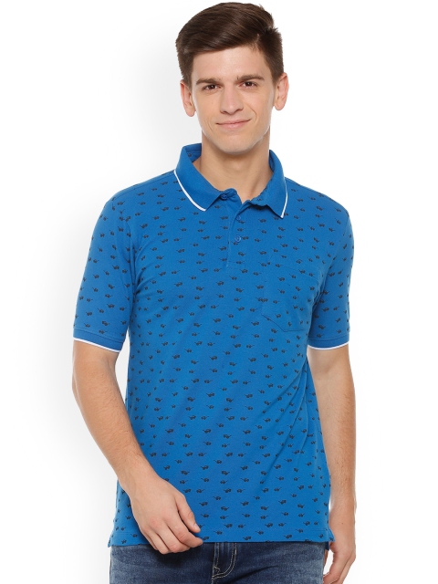 

Van Heusen Sport Men Blue Printed Polo Collar T-shirt