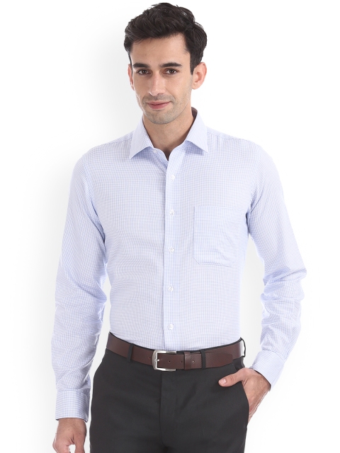 

Arrow Men Blue Regular Fit Checked Formal Shirt
