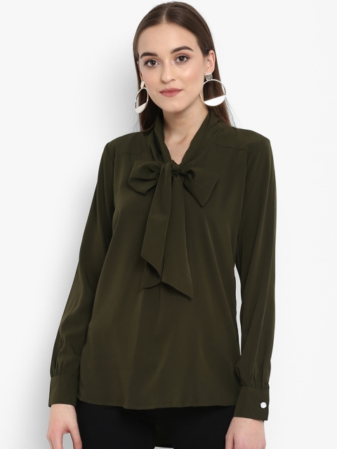 

Hapuka Women Olive Green Solid Top