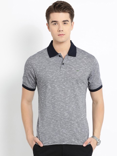 

Crocodile Men Grey Solid Polo Collar Slim Fit T-shirt