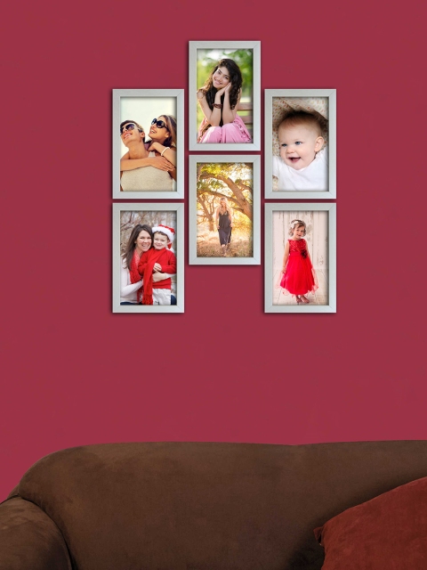 

RANDOM Set Of 6 Photo Frames, Cream