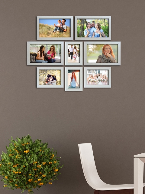 

Random Set of 8 Photo Frames, Cream