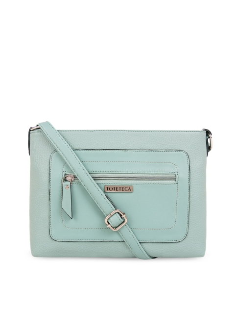 Toteteca Sea Green Solid Sling Bag