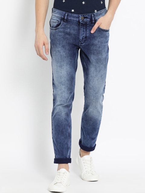 

Crocodile Men Blue Slim Fit Mid-Rise Clean Look Stretchable Jeans