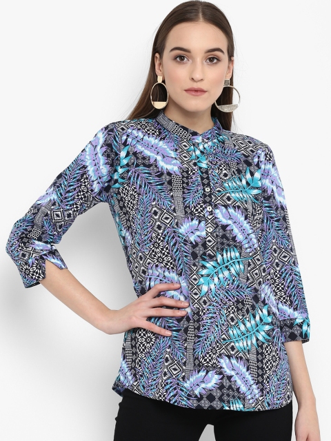 

Hapuka Women Blue Printed Top