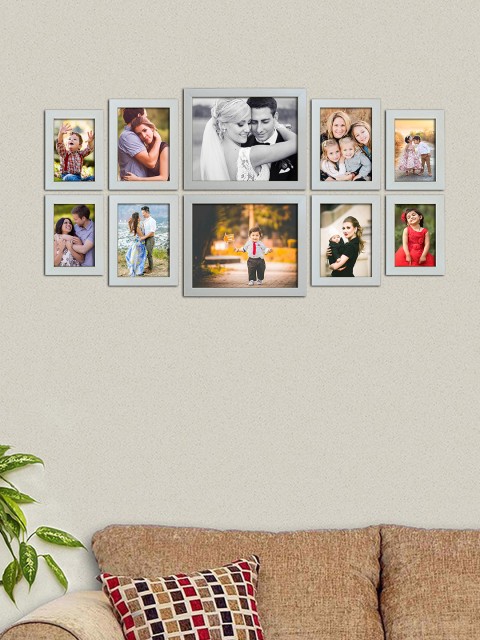 

Random Set of 10 Photo Frames, Cream