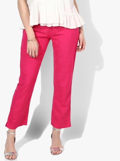 

Fuchsia Solid Coloured Pants