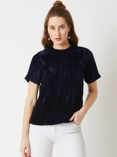 

Miss Chase Women Navy Blue Solid Top