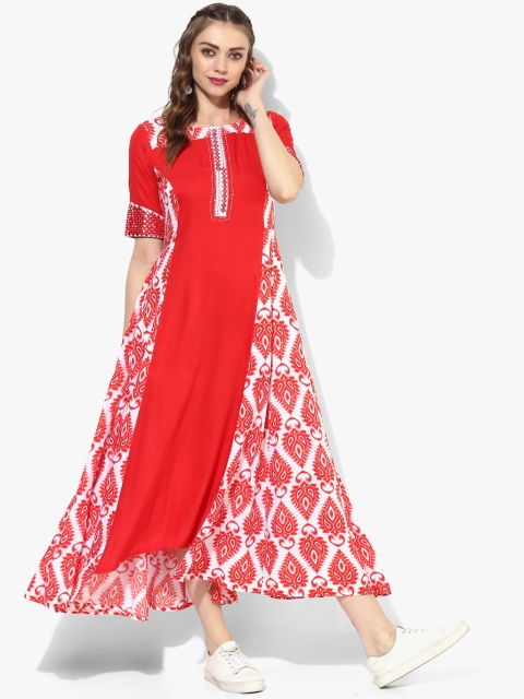 

Sangria Women Red Anarkali Kurta